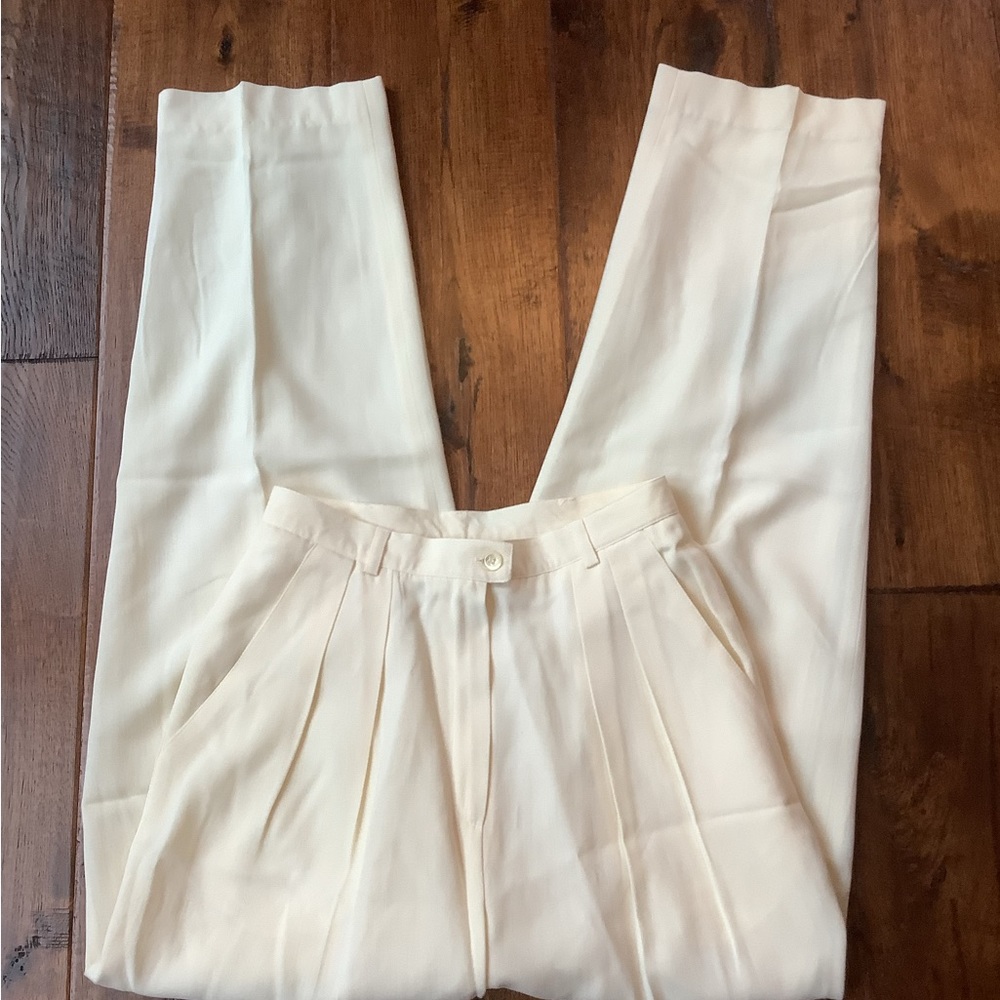 TALBOTS COLLECTION. NWT. SIZE 6. IVORY CREAMY WHITE DRESS PANTS